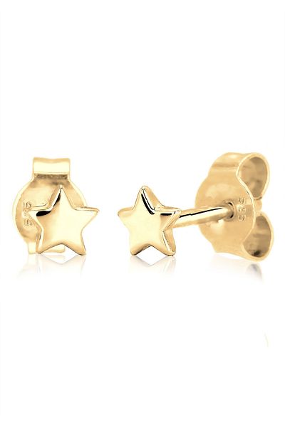 ELLI Ohrringe Sterne Stern Astro Trend Star 585 Gelbgold