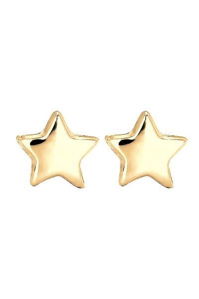 ELLI Ohrringe Sterne Stern Astro Trend Star 585 Gelbgold