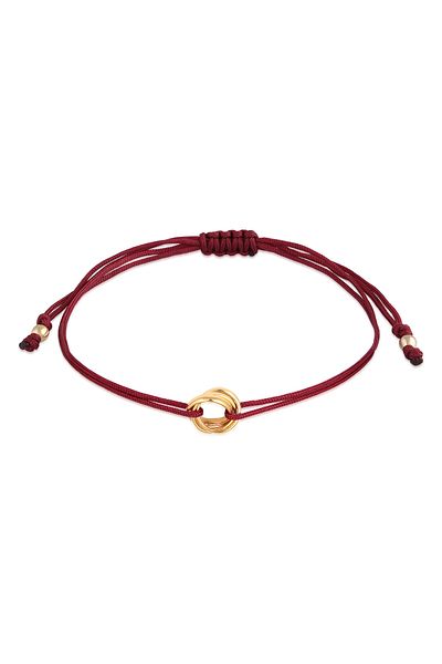 ELLI Armband Kreis Verschlungen Rund Textilband 925 Silber