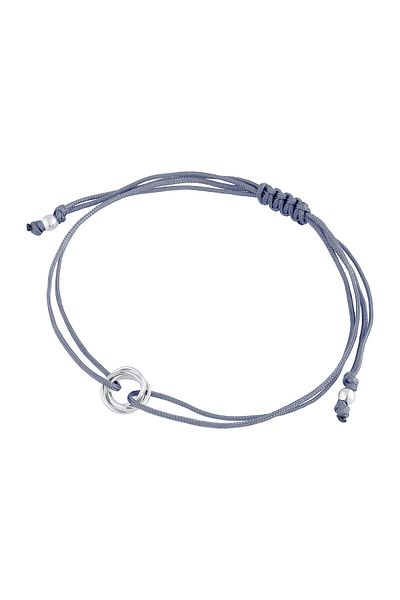 ELLI Armband Kreis Verschlungen Rund Textilband 925 Silber
