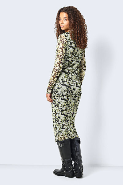 Noisy May Nmbea L/S Διχτυωτό Φόρεμα με Highneck Fwd Jrs