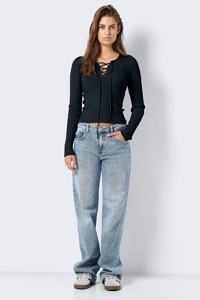 Noisy May Nmfreya L/S V-Neck String Knit Fwd