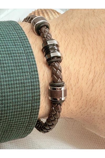 Daniel Klein LEATHER MEN'S BRACELET