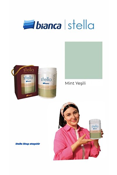 Bianca Stella Su Bazlı Saf Akrilik Boya 1lt - Mint Yeşil