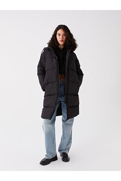 LC Waikiki Dámský kabát s kapucí Puffer