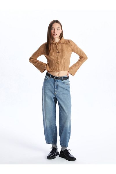 LC Waikiki Pantaloni Jean de damă cu ajustare dreaptă