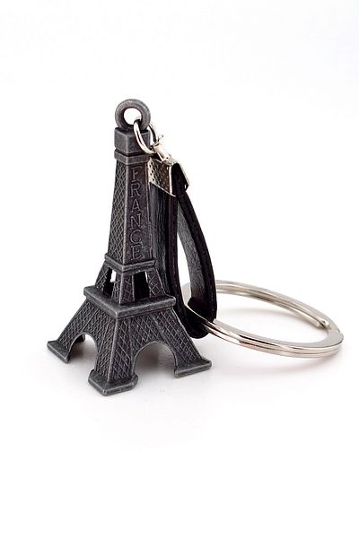 Solfera Eiffel Tower Paris France Eiffel Anthracite Metal Keychain KC072