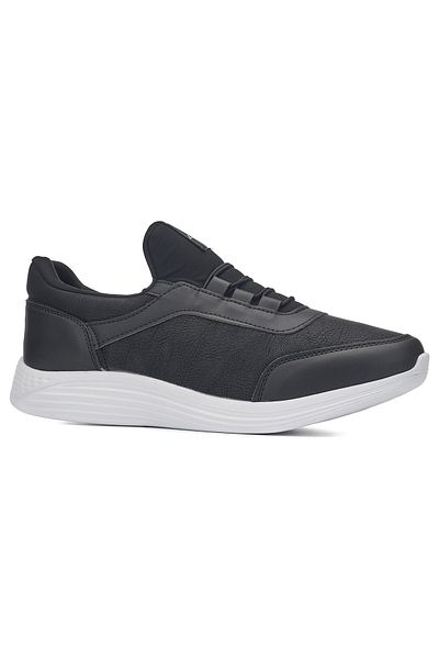 İmerShoes Ανδρικά μαύρα αθλητικά παπούτσια για ενήλικες - Μεγάλο μέγεθος, λαστιχένια κορδόνια, άνετα και ευέλικτα 110c