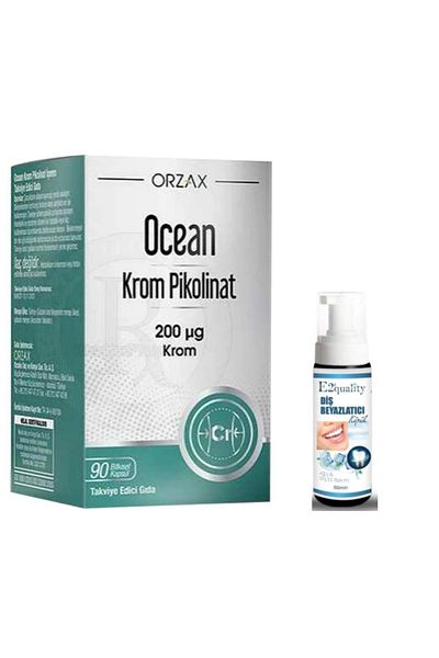Ocean Chrome Picolinate 90 Herbal Capsules - Teeth Whitening Gift Foam