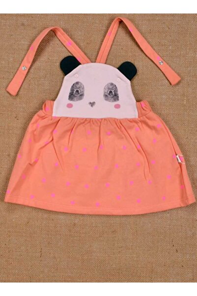 Esterella baby girl strapless salopette dress/bodysuit baby dress/panda detai...