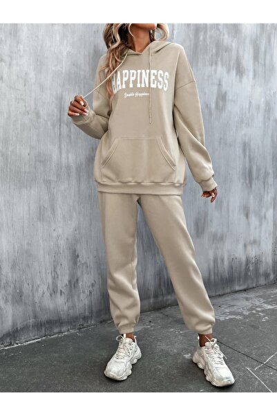 MOONBULL Γυναικεία αθλητική φόρμα γυναικεία στάμπα με κουκούλα