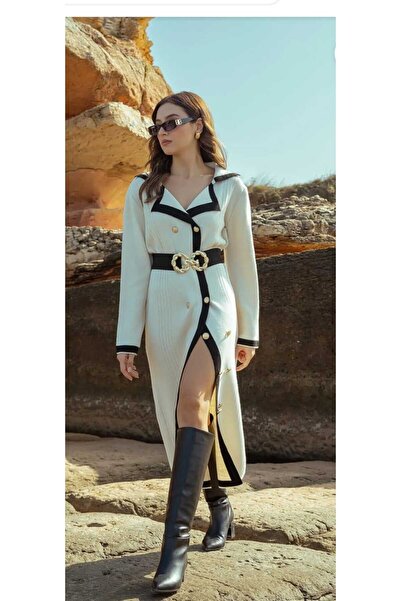 Esperar Tricotaj Rochie Cremă