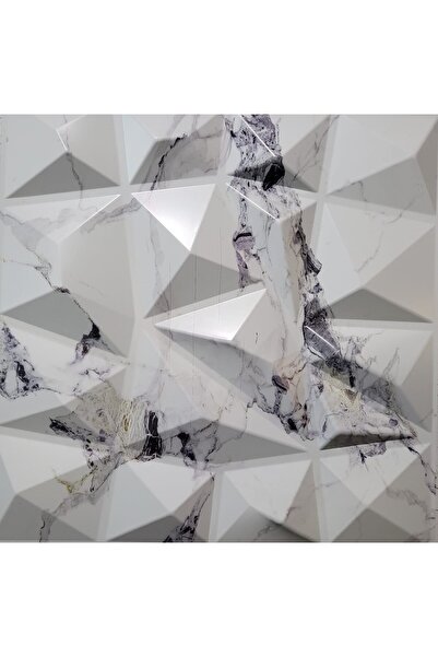 Duvarım لوحة حائط PVC بنمط رخامي ثلاثي الأبعاد من الياقوت (50-50 سم 4 قطع - 1...