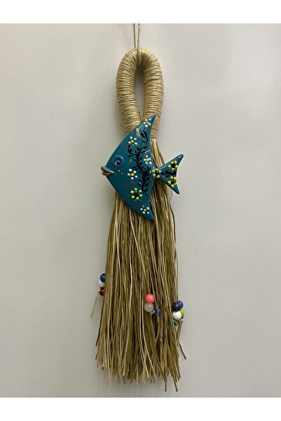 KARDEŞLER BONCUK HEDİYELİK EŞYA Ψάθινη ηλεκτρική σκούπα Raffia, διακοσμητικό ...