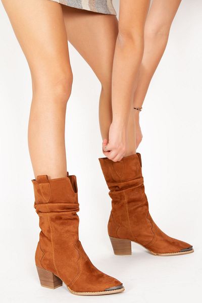 derithy Calamity Boots-tan Suede-byc0410