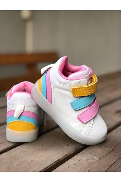 Vicco 22-34 Numara Işıklı Ortopedik 3 Bantlı Boğazlı Çocuk Bot