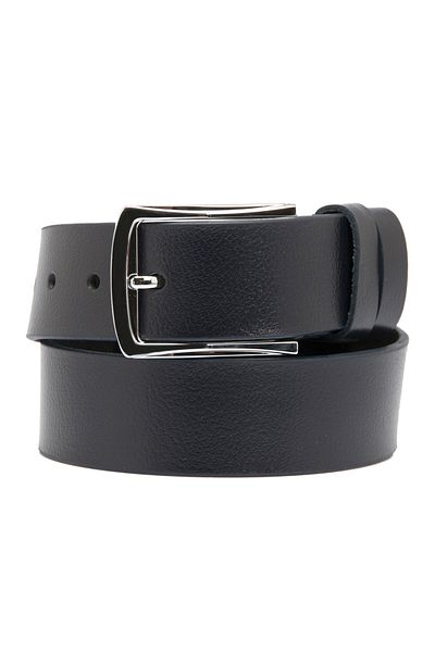 Tergan Men's Leather Belt Navy Blue - 00309p7ı