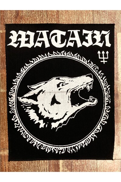StüdyoÜmitTişört Watain Wolf Back Patch Sırt Patch Peç Arma Ve Kot Yamaları