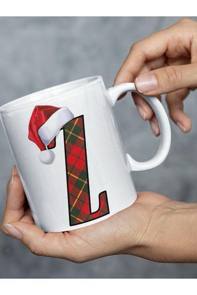 Hediyedukkani New year letter mug cup z, custom lettered mug cup for every year, letter z mug cup gift for friend