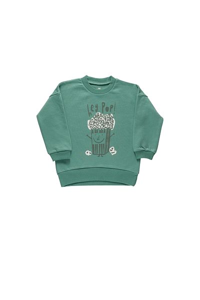 Little Yucca Green Organic Cotton "Grow" Raglan Sleeve Sweatshirt