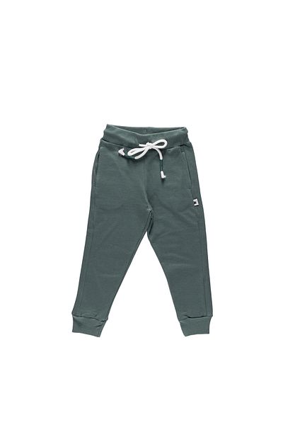 Little Yucca Deep Green Organic Cotton Jogger Pants