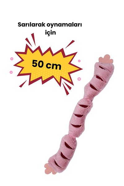 Miyav Matatabi Stick - Catnip Plush Sausage Cat Toy Pink Colored Kicker Cat Toy