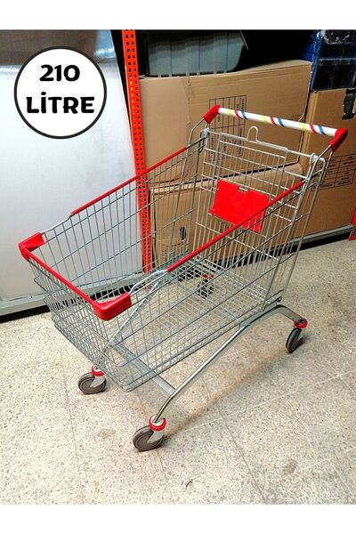 Özfiliz Mağaza Ekipmanları Metal Market Arabası Sepetli Bebe Pusetli 100 litr...