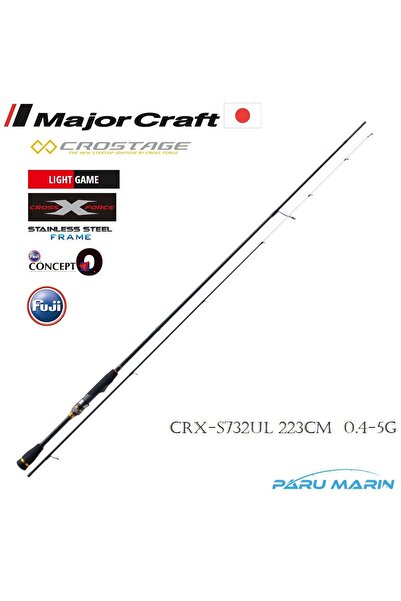 MAJOR CRAFT New Crostage CRX-S732UL LRF Kamış Solid Uç 223cm 0.4-5gr.