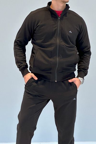 Remsa Spor Ανδρική φόρμα Lycra Combed Cotton 3714 Μαύρη