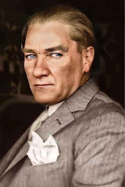 Hiruko Tasarım Atölyesi Ξύλινος πίνακας Mustafa Kemal Atatürk Πορτρέτο Διακοσμητικός πίνακας Υψηλής ποιότητας εκτύπωσης Premium με κορνίζα