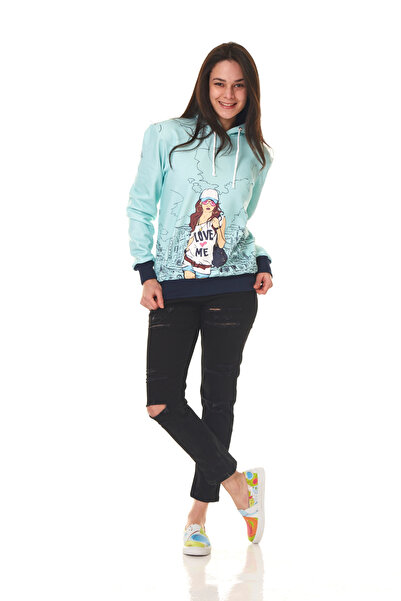 Streetfly Світшот з капюшоном і принтом для жінок