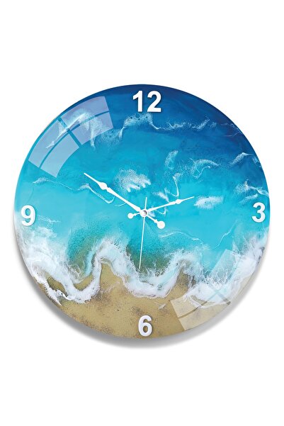 EMYA HOME Ceas din sticlă Kumsal Deniz - 40 cm