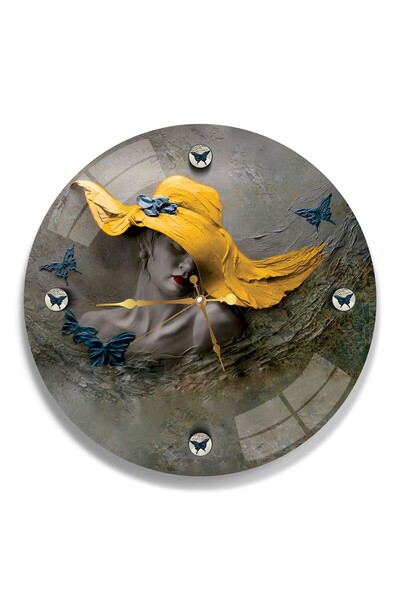 EMYA HOME Ceas din sticlă sculptată - 40 cm