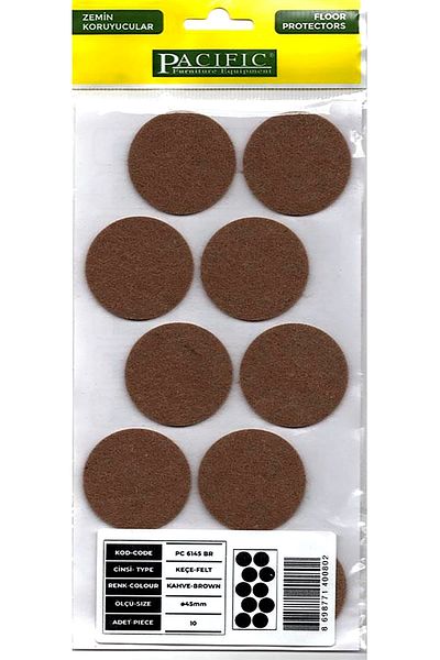 Decovetro Pacific Coffee Color Adhesive Felt - 45mm