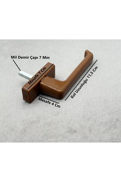 KOLDOOR Stepped Pvc Pimapen Door and Window Handle Light Oak 3 Pieces