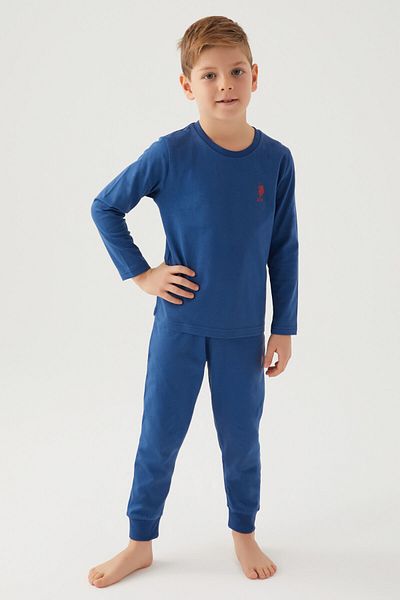 U.S. Polo Assn. Σετ πιτζάμες αγοριού Navy Blue μακρυμάνικη