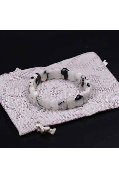 MYTAKIAĞACIMFH Moon Stone Natural Stone Bracelet Rolex Bracelet with Elastic Thread