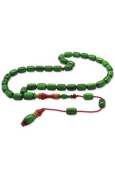 EbruHome سبحة صلاة كاتالين باللون الأخضر والأحمر لكل منها مصنوعة يدويًا من مز...