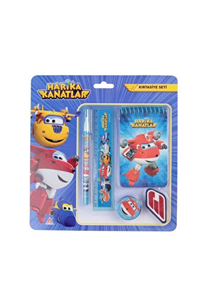 Crodle 5 Parça Harika Kanatlar Lisanslı Süper Okul Kırtasiye Seti Hediye