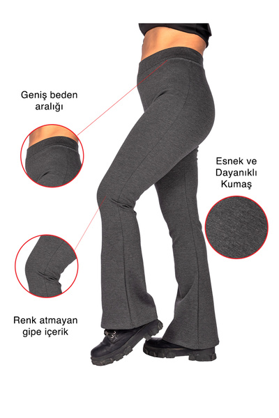 Yıldırım tekstil Γυναικείο μαύρο κολάν με ψηλόμεσο σπανικό πόδι