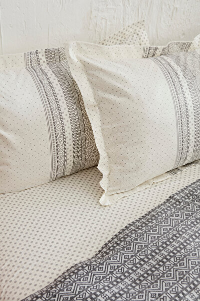 Karaca Home Tila Çift Kişilik Yatak Örtüsü Çarşaf Takımı Antrasit