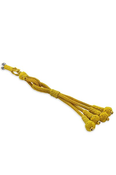 EbruHome نموذج طويل مطلي بالنحاس باللون الأصفر وشرابة كروية رباعية