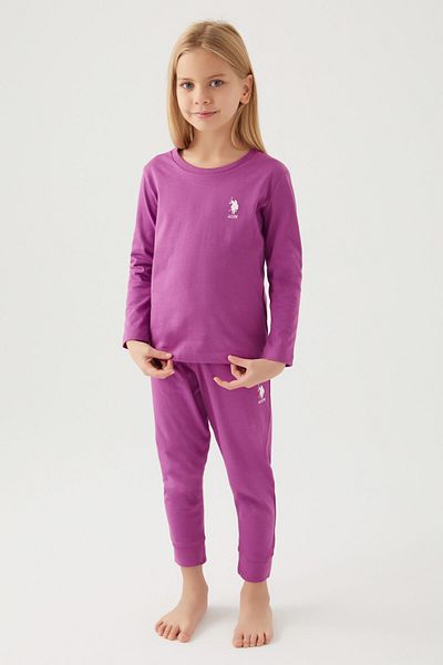 U.S. Polo Assn. Σετ Πυτζάμες Βιολετί για κορίτσια