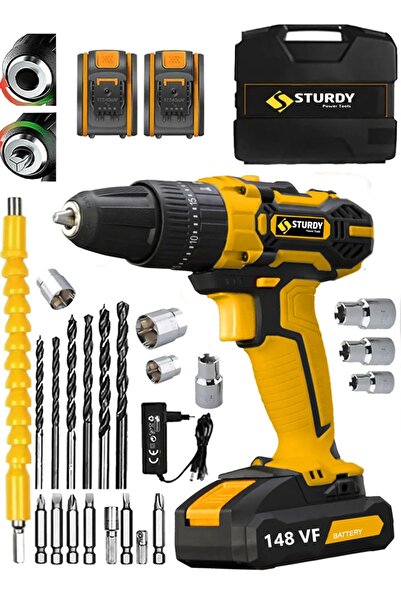 Sturdy Power Tools STURDY 56v 5ah Lıon i Çift Akülü Vidalama Metal Şanzuman 2...