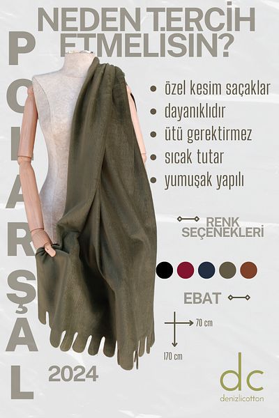denizlicotton Polar Shawl 1st Quality Special Cut Fringes Beauty Center, Κομμωτήριο, Καφέ, Εστιατόριο, Σάλι δώρου