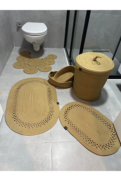 ERSU AHAT HOME DESİGN EA Banyo Takımı Çamaşır Sepeti Banyo Organizer sepet Pa...