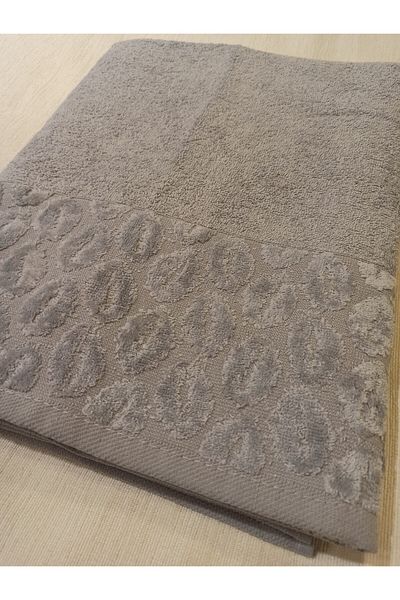 ŞENER HOME Large Size Bade Bath Towel 90X150 Cm. - Gray