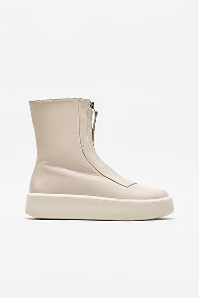 Elle Shoes Bej Deri Kadın Günlük Bot