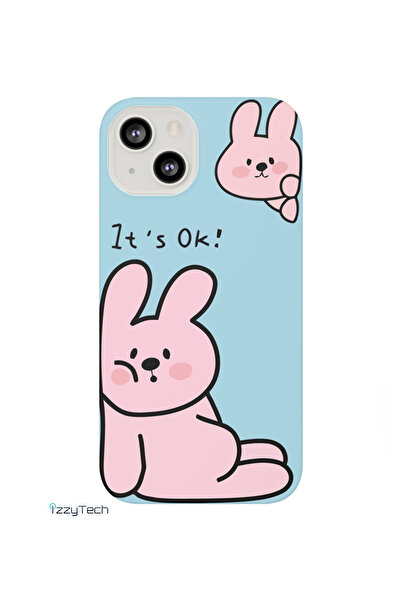 izzytech حافظة هاتف آيفون 13 لطيفة على شكل دب الصورة الرمزية من السيليكون الس...