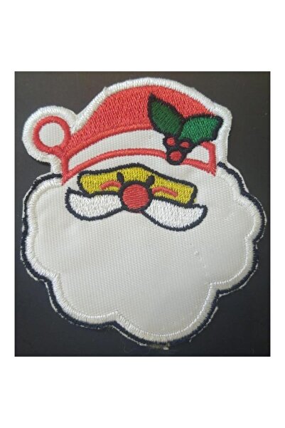 Sim Nakış Yılbaşı Yeni Yıl Noel Baba nakış işleme arma patch peç 7.5×6.5 cm
